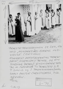 South Arcot District, India. Procession of pastors at Consecration of the Centenary Church at N