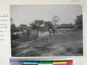 Building a new school, Bethel, Morondava, Madagascar, 1937