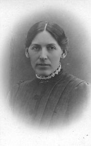 Missionary Johanne Heiberg, born Lindeburg. Language studies Madras 1906-1907. Dayastalam orpha