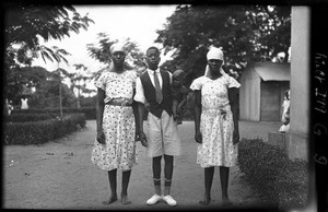 Samson Nkoumbe with his sisters, Mozambique, ca. 1933-1939