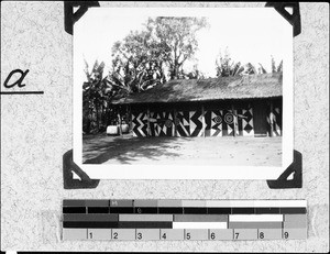 A painted hut in Kondeland, Nyasa, Tanzania, 1936