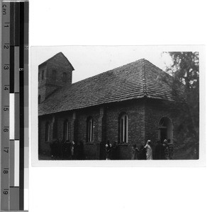 Church in Mbozi. Women at church going, East Africa, 1935