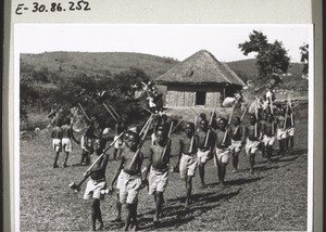 A school-class having a gymnastics lesson in Bafut