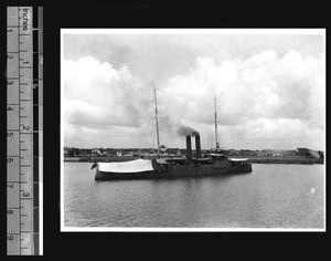 Chinese cruiser, Shanghai-Woosung, China, ca.1926