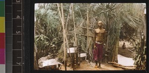 Priest and shrine, Port-Novo, Benin, ca. 1925-26