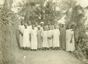 Pupils of a mission school, in Gabon