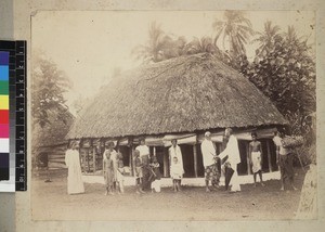 J.R.Moore greeting Chief of Vailala, Samoa, ca. 1900