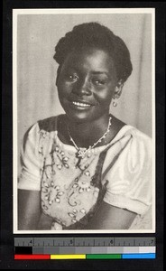 Young woman wearing a necklace, Congo, ca.1920-1940