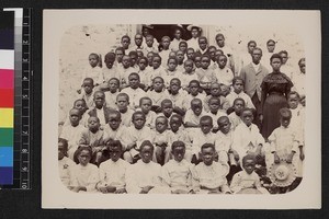 Group portrait of teachers and students, Jamaica, ca. 1910