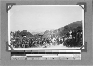 Reception of Brother Baudert, Isoko, Tanzania, ca.1929-1930