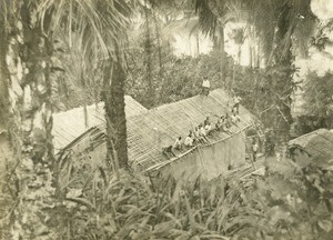 House under construction, in Gabon