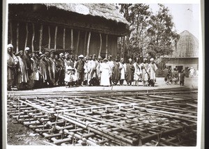 After service, in front of the chapel in Fumban