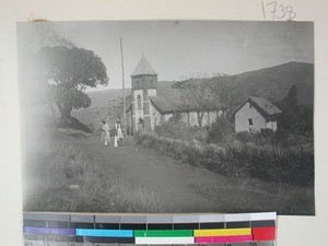 Exterior view of Anjazafotsy Church, Betafo, Madagascar, 1921-06