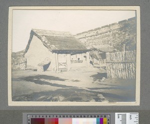 Cottage inside city wall, Liaoyang, 1910