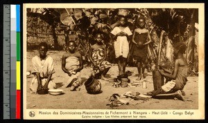 Village women preparing food, Congo, ca.1920-1940