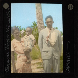 Jamaican Teacher with Wife and Child, Jamaica, ca.1875-ca.1940