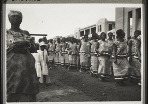 Pupils from the Girls' Institute in Aburi during the procession