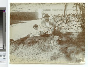 Leopard caught at Domasi, Malawi, ca.1920-1929