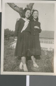 Students in Front of Ibaraki Christian College, Ibaraki, Japan, ca.1948-1952