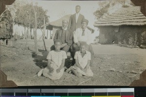 The pastor, Klaus Ngema, together with his family at Kangelani, South Africa