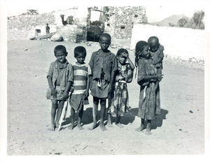 Børn i Mudia. South Arabia, Foto anvendt 1954