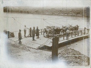 The ferry of the Orange river in Séaka, near Massitissi