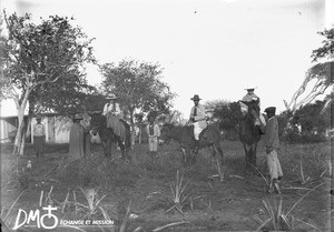 Missionaries on horses, Mozambique, ca. 1896-1911