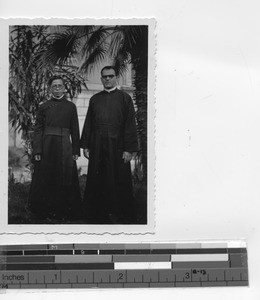 Fr. Anthony Hong with Fr. Dietz at Jiangmen, China, 1940