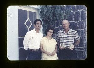 Group in front of the Church of Christ, Mexico