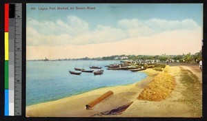 Fish market at beach, Lagos, Nigeria, ca.1920-1940