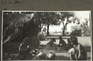 A former patient from the camp for criminal castes in Bettigeri, in front of his hut