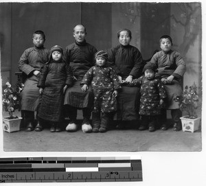 Mr. Augustus Wu with family in Tonghua, China, 1937