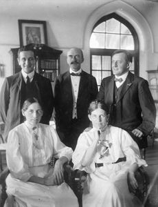 Missionaries in Madras 1909. Back row. Christian Frimodt-Moller, Count Joakim Moltke, Johan Bit