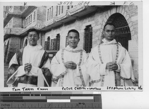Ordination of three priests in Fushun, China, 1939