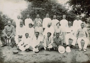 Malagasy people with Mr and Mrs Rusillon, in Madagascar