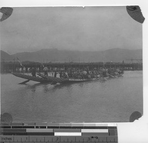 Dragon boats in China, 1920