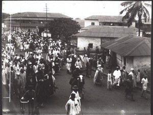 Mohamedans celebrating their annual festival, Accra