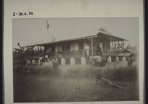 Flad's schoolhouse in Bonabela (Cameroon). Given over to the Basel Mission by the Government