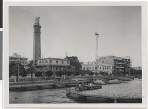 Floating bridge over the Suez Canal, Port Said, Egypt