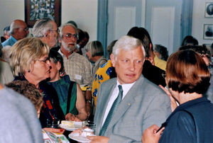 Reception i anledning af Danmissions fødsel, 1.1.2000. På billedet ses bogtrykker Jens Blauenfeldt