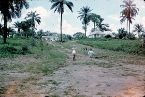 Arne and Olav Heggheim at the Bankim mission, Adamaoua, Cameroon, 1955-1968