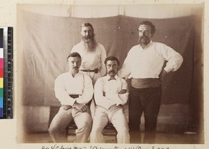 Portrait of missionaries, Lawes, Chalmers, Savage and Sharpe, Papua New Guinea, 1885