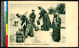Women at a well, Mongolia, China, ca.1920-1940