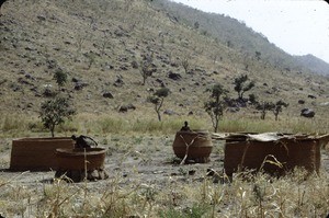 Kirdi man making a silo, Far North Region, Cameroon, 1953-1968