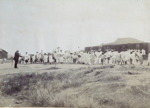 Playtime in mission girls'school, in Madagascar