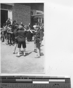 Children playing at the Dalian Academy, China