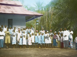 Part of Village Congregation, Calabar, Nigeria, ca. 1930-1940