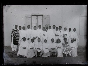 Students at Andranovelona Industrial and Technical School, Ambohimasina, Madagascar, ca.1900