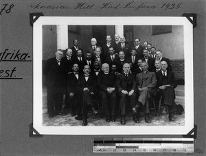 Participants of the church conference, Moravian Hill, South Africa, 1935