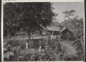 Provisional mission compound in Kumase. 1896